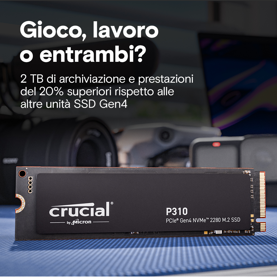 Crucial P310 1TB PCIe Gen4 NVMe 2280 M.2 SSD- view 3