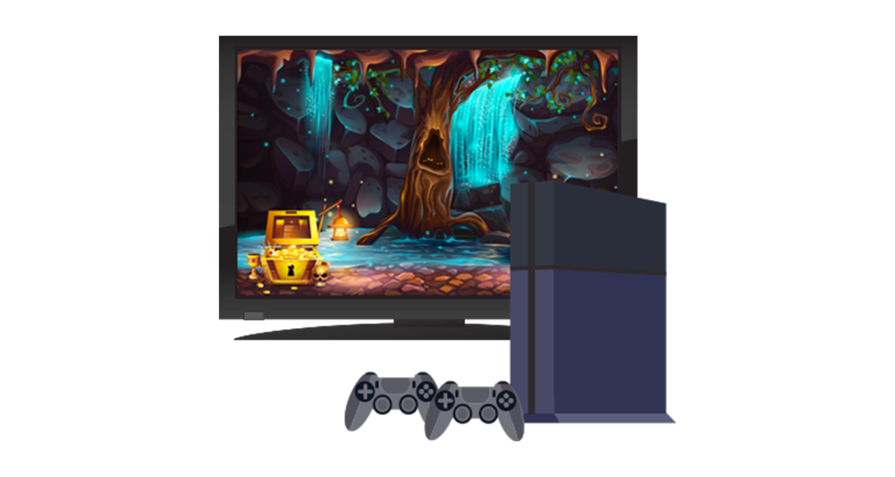 Console e monitor tv da gaming