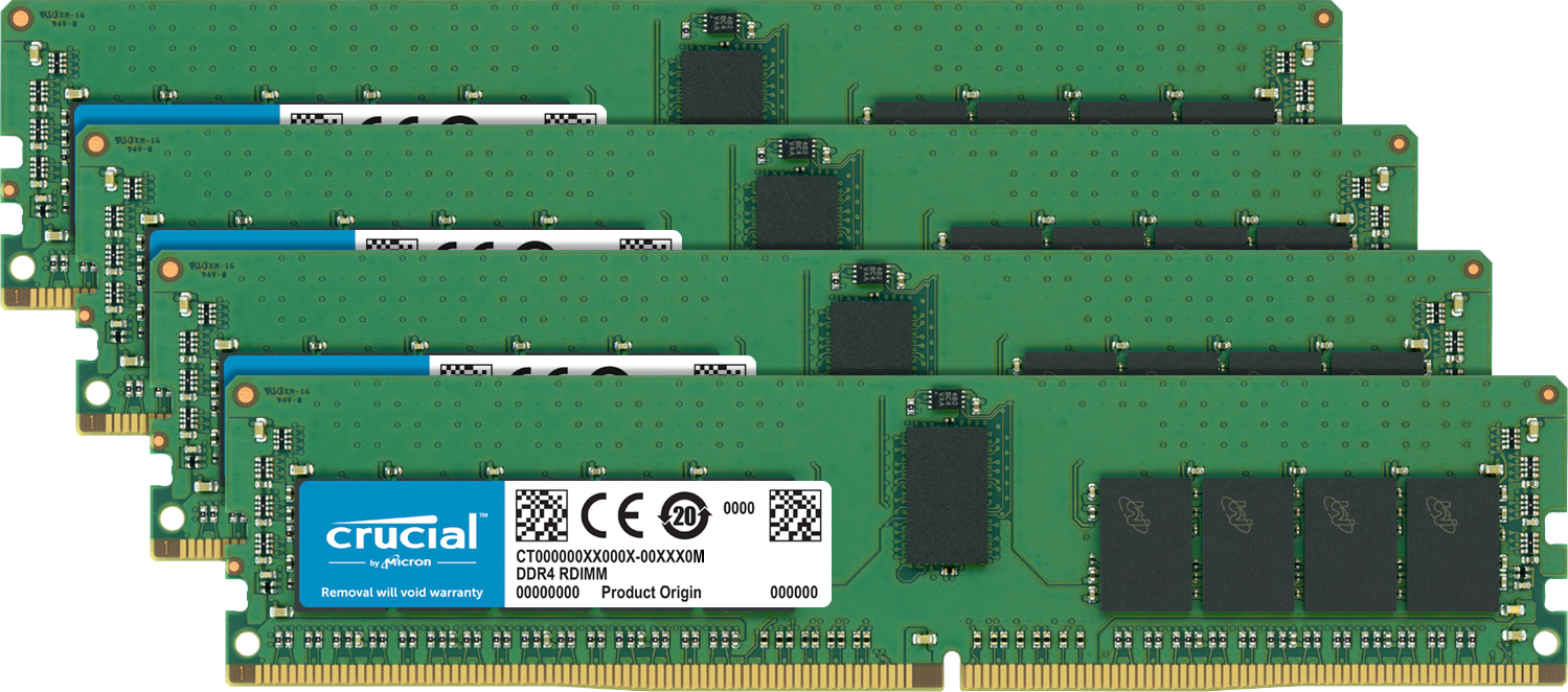 Memoria Crucial (RAM) di un computer.